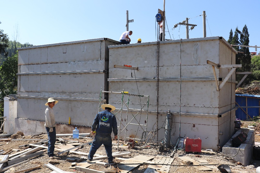 俞欧环保兴仁市2000吨/天不锈钢一体化净水设备项目稳步推进